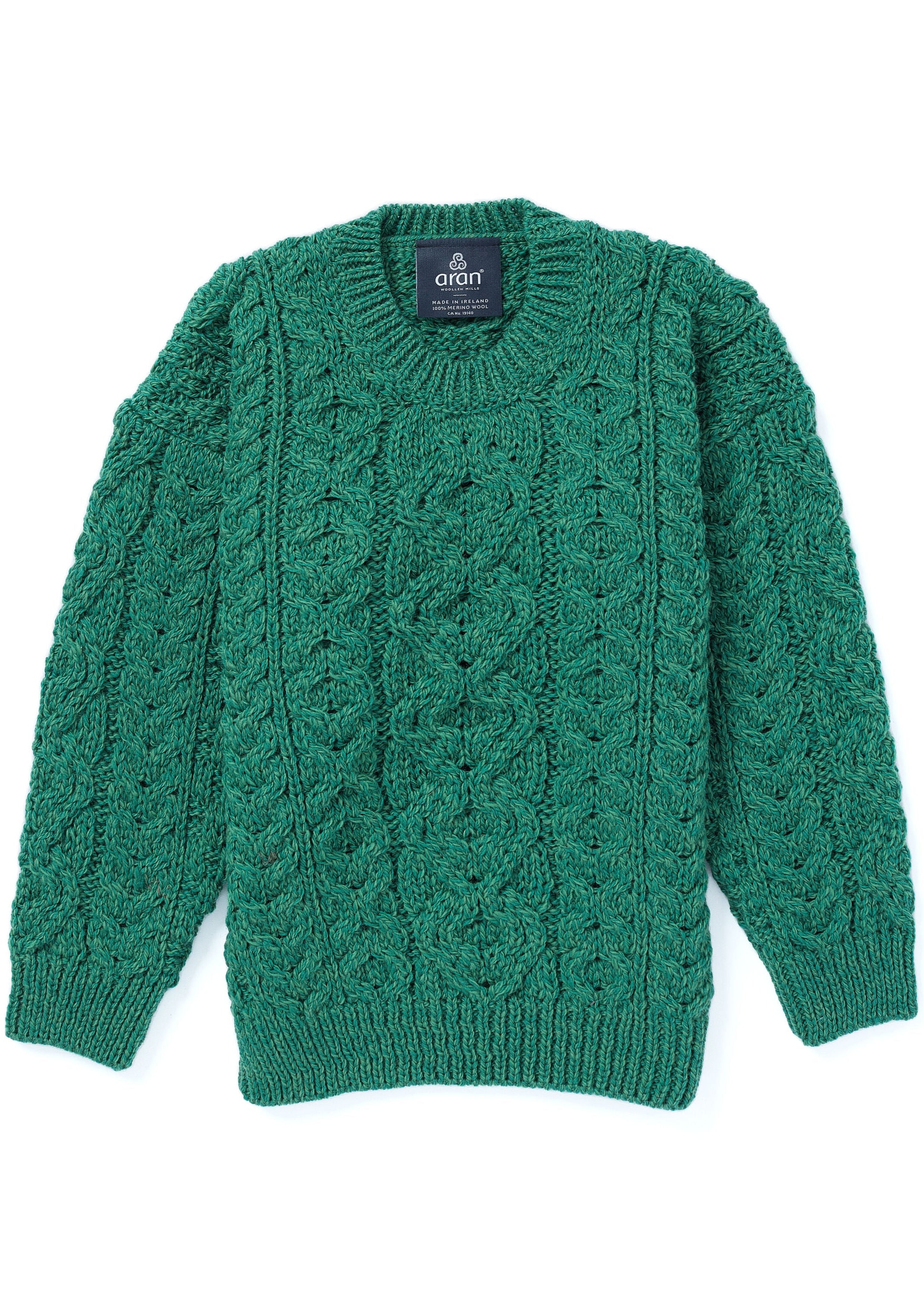Kids Aran Sweater | Green
