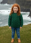 Kids Aran Sweater | Green
