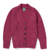 Ladies' Donegal Cardigan with Side Pockets - Pink Heather