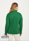 Aran 3 Buttons Trellis Cardigan | Green - Clearance