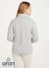 Belcarra Ladies Aran Cardigan | Feather Grey - Clearance