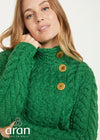 Aran 3 Buttons Trellis Cardigan