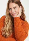 Ladies Donegal Roll Neck Sweater | Orange
