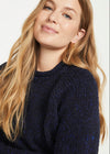 Donegal Roll Neck Sweater | Navy