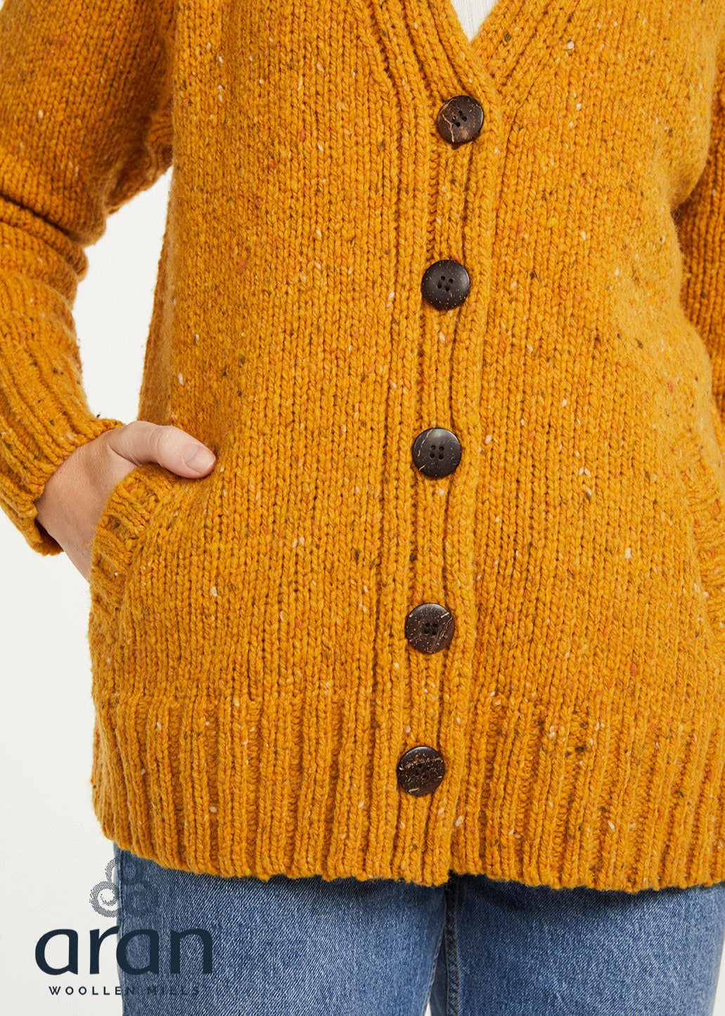 Ladies Tweed Cardigan | Sunflower