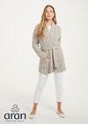 Shawl Neck Aran Belted Cardigan