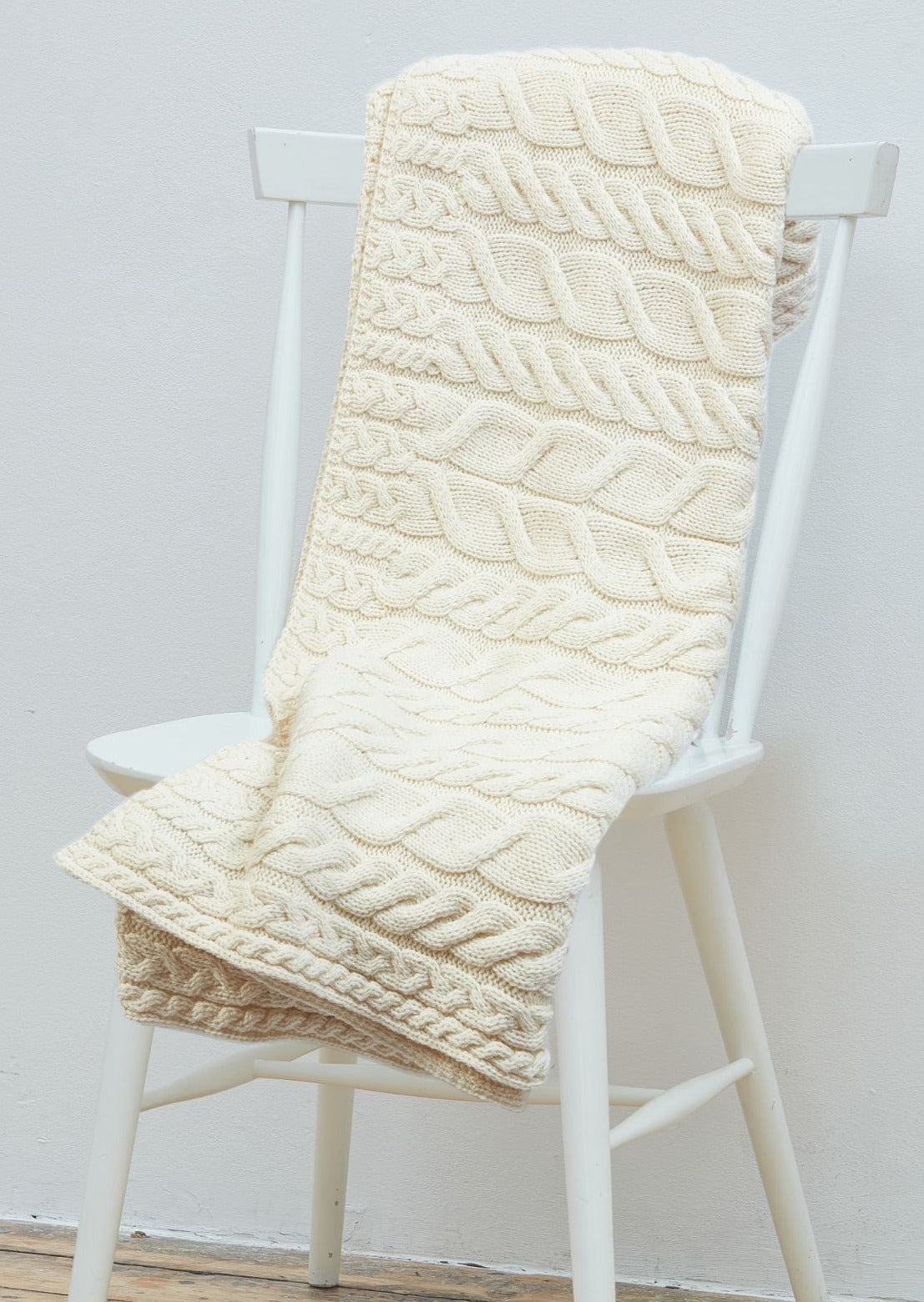 Aran Supersoft Blanket - Natural
