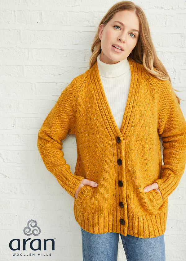 Ladies Tweed Cardigan | Sunflower