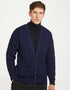 Aran Men's V-Neck Cardigan | Navy