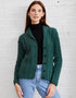 Shawl Collar Aran Cardigan | Connemara Green