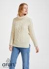 Belcare Ladies Aran Roll Neck Sweater | Natural