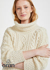 Belcare Ladies Aran Roll Neck Sweater | Natural