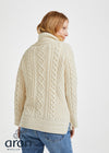 Belcare Ladies Aran Roll Neck Sweater | Natural