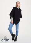 Aran Poncho | Black