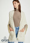 Aran Pocket Shawl | Natural