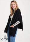 Aran Pocket Shawl | Black
