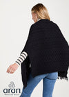 Aran Pocket Shawl | Black