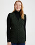 Aran Supersoft Merino Cardigan Gilet | Green - Clearance