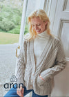 Valentia Trellis Aran Cardigan | Oatmeal