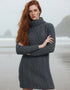 Aran Cowl Neck Dress | Charcoal