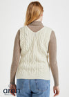 Aran Ladies Vest | Natural - Clearance
