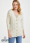 Downpatrick Ladies Aran Cardigan | Natural