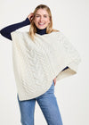 Aran Super Soft Poncho | Natural