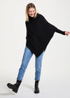 Aran Super Soft Poncho | Black