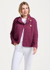 Aran 3 Buttons Trellis Cardigan