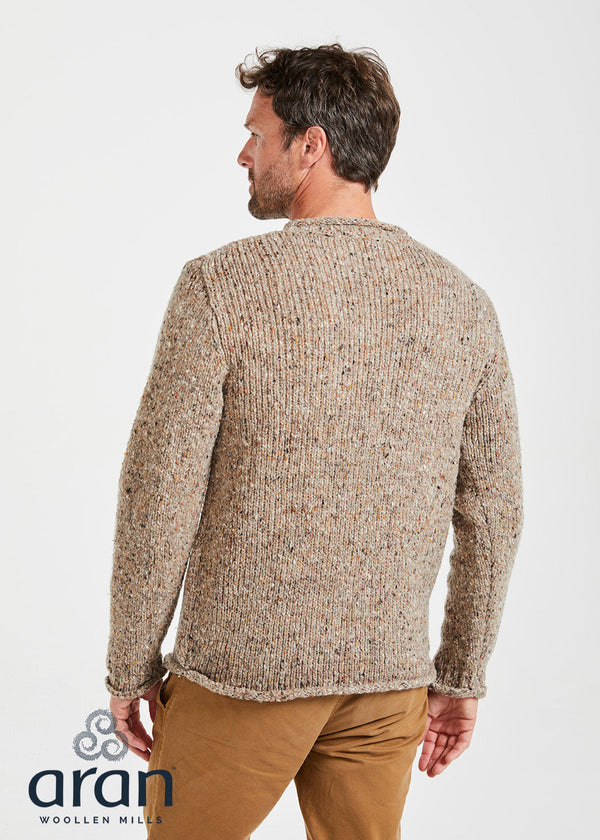 Tweed Roll Neck Mens Sweater
