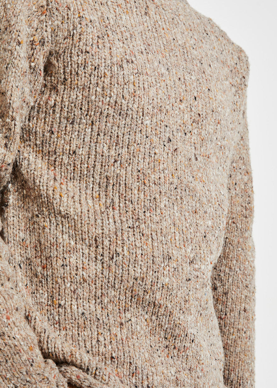 Tweed Roll Neck Mens Sweater