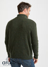 Aran Troyer Zip Sweater | Green