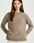 Ladies Donegal Roll Neck Sweater | Oat