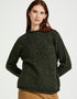 Ladies Donegal Roll Neck Sweater | Green