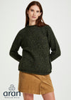 Ladies Donegal Roll Neck Sweater | Green