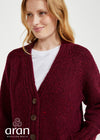 Ladies Tweed Cardigan | Berry