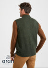 Men's Aran Nepped Gilet | Green