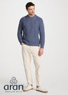 Aran Wool Sweater | Denim