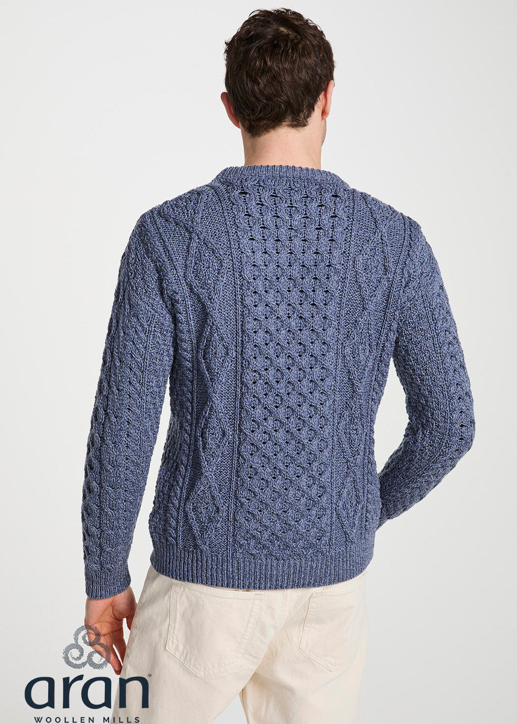 Aran Wool Sweater | Denim