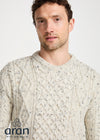 Aran Wool Sweater | Flecked Cream