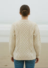 Unisex Aran Wool Sweater | Natural