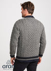 Aran Men's Stripe Sweater | Grey