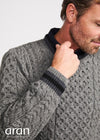 Aran Men's Stripe Sweater | Grey