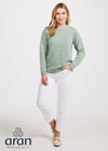 Aoife Merino Wool Crewneck Sweater | Mint