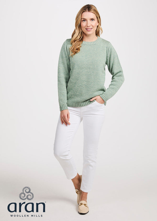 Aoife Merino Wool Crewneck Sweater | Mint