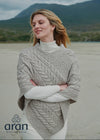 Aran Super Soft Poncho | Oatmeal