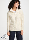 Aran Full Zip Cardigan | Natural