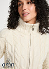 Aran Full Zip Cardigan | Natural
