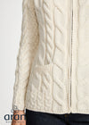 Aran Full Zip Cardigan | Natural