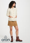 Belcarra Ladies Aran Cardigan | Natural
